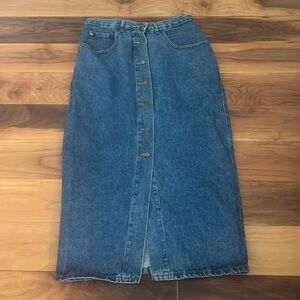 Vintage 90’s Made In The Shade Button up Denim Skirt